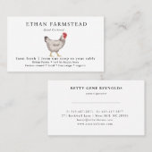 vintage Family Chicken Farm Business 名刺 (正面/裏面)