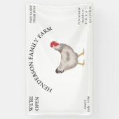 vintage Family Chicken Farm Business 横断幕 (縦)