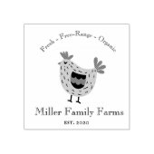 Vintage Family Farm Chicken Egg Carton ラバースタンプ (インプリント)