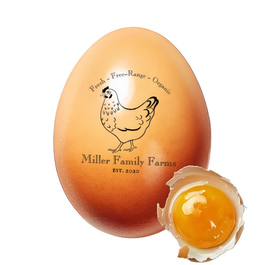 Vintage Family Farm Chicken Egg Carton ラバースタンプ