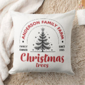 Vintage Family Farm Christmas Trees Customizable クッション (ブランケット)