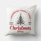 Vintage Family Farm Christmas Trees Customizable クッション (正面)