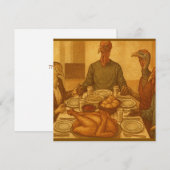 Vintage Family Feast Thanksgiving  Holiday Card シーズンカード (正面/裏面)