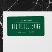 Vintage Family Name Emerald Green ラベル