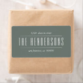 Vintage Family Name Green Address ラベル (インサイチュ)