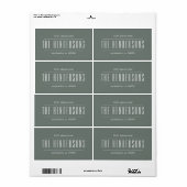 Vintage Family Name Green Address ラベル (フルシート)