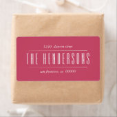 Vintage Family Name Red Address ラベル (インサイチュ)