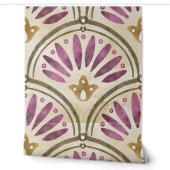 Vintage Fan Palm Watercolor Pattern 壁紙 (ほどく)