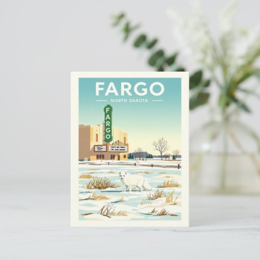 Vintage Fargo North Dakota ポストカード (スタンド正面)
