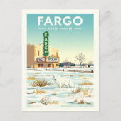Vintage Fargo North Dakota ポストカード (正面)