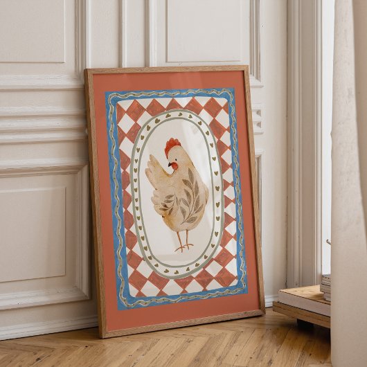 Vintage Farm Animal Print ポスター