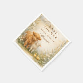 Vintage Farm Animals Meadow Baby Shower スタンダードカクテルナプキン (角)