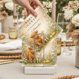 Vintage Farm Animals Meadow Baby Shower スタンダードカクテルナプキン
