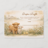 Vintage Farm Animals Meadow Diapper Raffle エンクロージャーカード (正面)