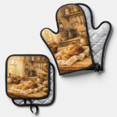 Vintage Farm Kitchen Apron 鍋つかみ&鍋敷きセット (正面/裏面)