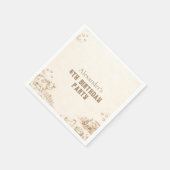 Vintage Farm Sketch Storybook Kids Birthday スタンダードカクテルナプキン (角)