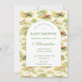 Vintage Farm Tractor Countryside Baby Shower 招待状 (正面)