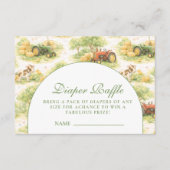 Vintage Farm Tractor Countryside Diapper Raffle エンクロージャーカード (正面)