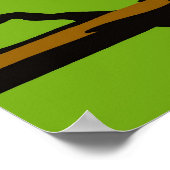 vintage farm tractor poster ポスター (角)