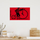 Vintage Farthing Bike - Matchbox Print - Czech ポスター (キッチン)