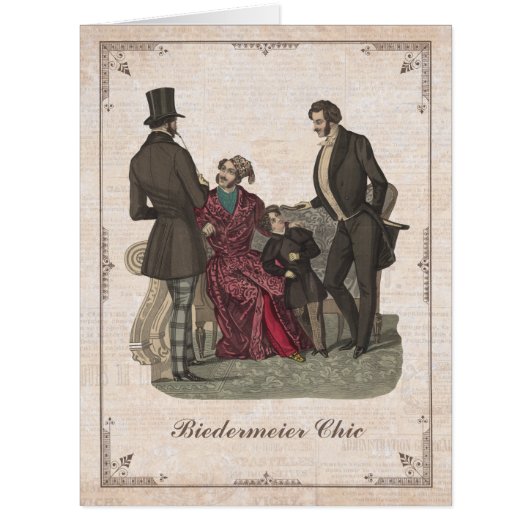 Vintage Fashion Biedermeier Gentlemen Birthday (正面)