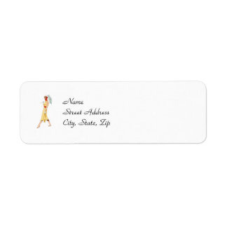 Vintage Fashion Return Address Labels ラベル