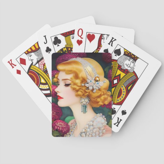 Vintage Fashionista Classic Playing Cards トランプ (裏面)