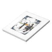 Vintage Father and Child Fishing Engraving Shirt D ノートパッド (回転)