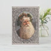 Vintage Father Christmas Portrait シーズンカード (スタンド正面)