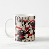 Vintage Feline Fabric Mug コーヒーマグカップ (左)
