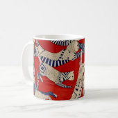 Vintage Feline Fabric Mug コーヒーマグカップ (正面左)