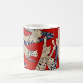 Vintage Feline Fabric Mug コーヒーマグカップ (中央)