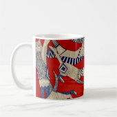 Vintage Feline Fabric Mug コーヒーマグカップ (左)