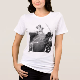 Vintage Female Aviator – Fearless Woman Pilot, 192 トライブレンドＴシャツ