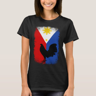 Vintage Filipino Philippines flag game fowl rooste Tシャツ