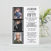 Vintage Film Strip Photo Birthday 招待状 (スタンド正面)