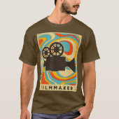 Vintage Filmmaking Retro Poster Tシャツ (正面)