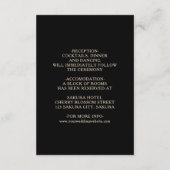 Vintage Fine Art Flowers Dark Wedding Details エンクロージャーカード (裏面)