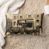 Vintage Fire Companyの馬が引く消防車 ランバークッション (ブランケット)