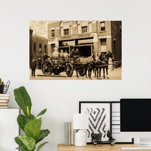 Vintage Fire Company ポスター (ホームオフィス)