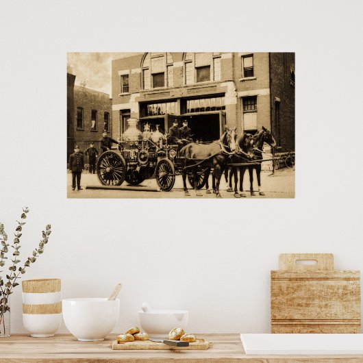 Vintage Fire Company ポスター (キッチン)