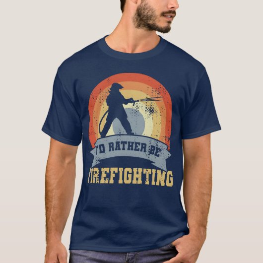 Vintage Firefighting Quote girl Tシャツ (正面)