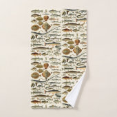 Vintage Fish by Adolphe Millot バスタオルセット (ハンドタオル)