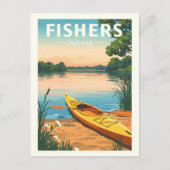 Vintage Fishers Indiana ポストカード (正面)