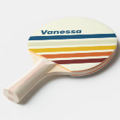 Vintage Five Angled Striping with Name 卓球ラケット (正面アングル)