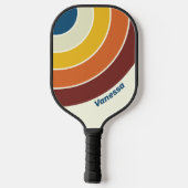 Vintage Five Circle Stripe with Name ピックルボールラケット (裏面)