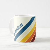 Vintage Five Stripes with Name コーヒーマグカップ (正面左)