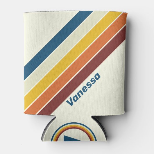 Vintage Five Stripes with Name 缶クーラー (正面)