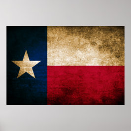 Vintage Flag of Texas ポスター