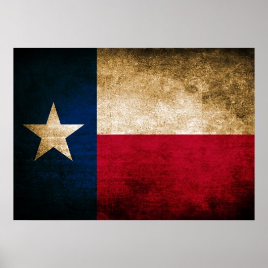 Vintage Flag of Texas ポスター (正面)